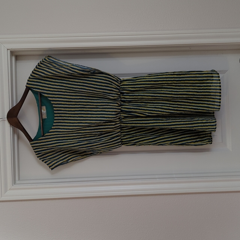 Multi-color Tunic Style Drop Waist Dress (Size S/M)
